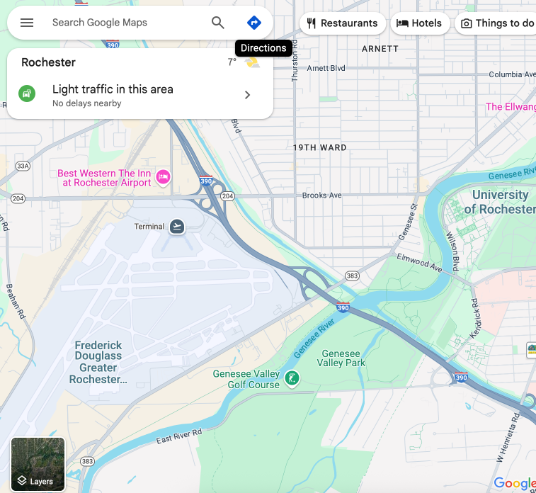 Destination-oriented navigation with recommended routes