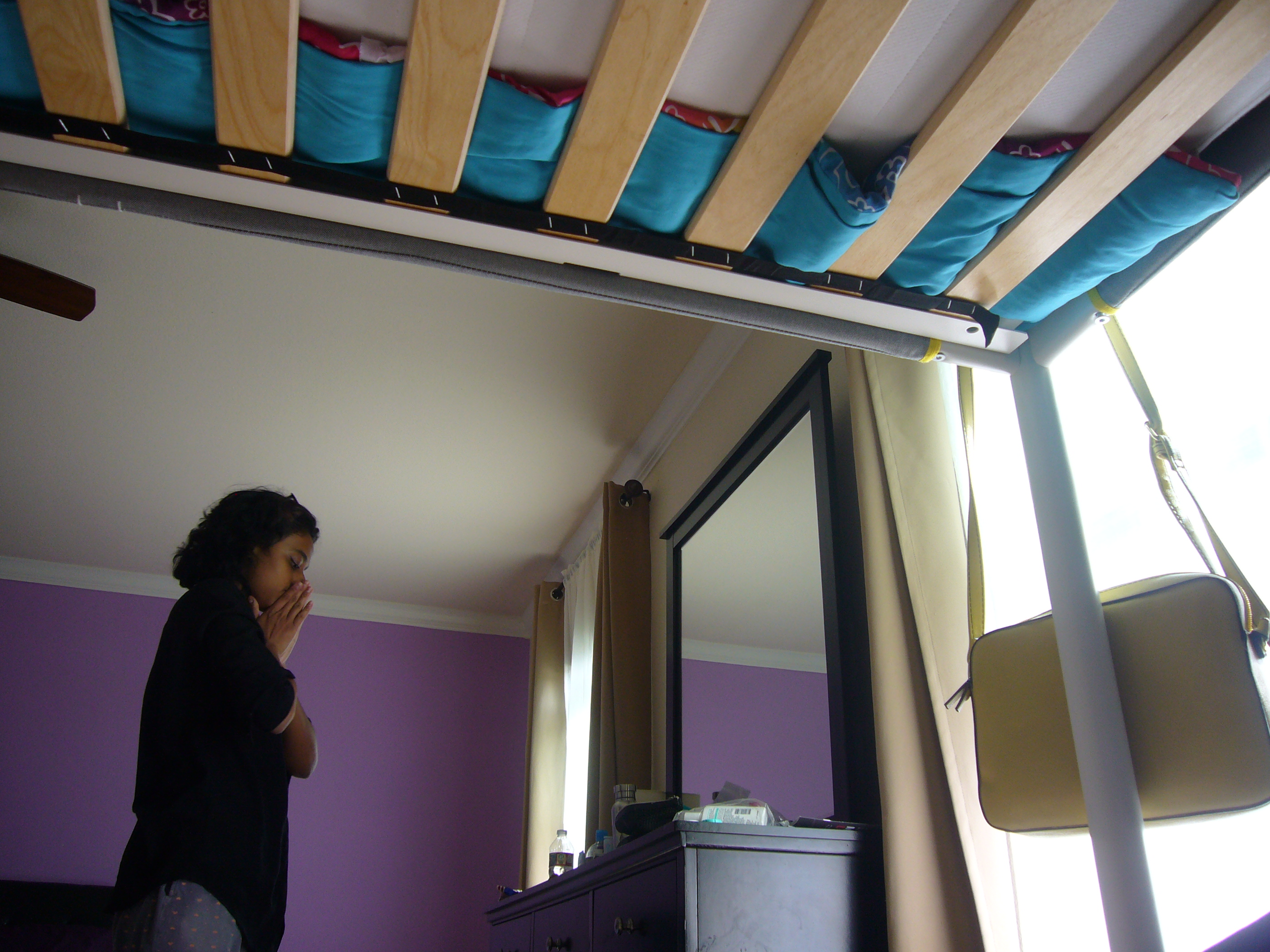 domestic prayers — L: Somewhere under a bunk bed, Dallas-Fort Worth, Texas
