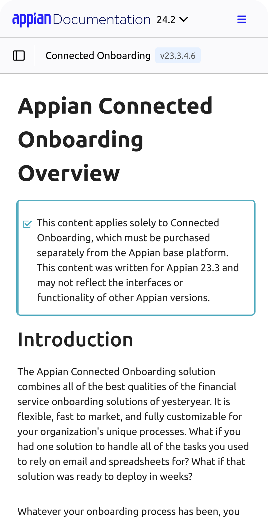 Option B: secondary sidebar for toggling product versions